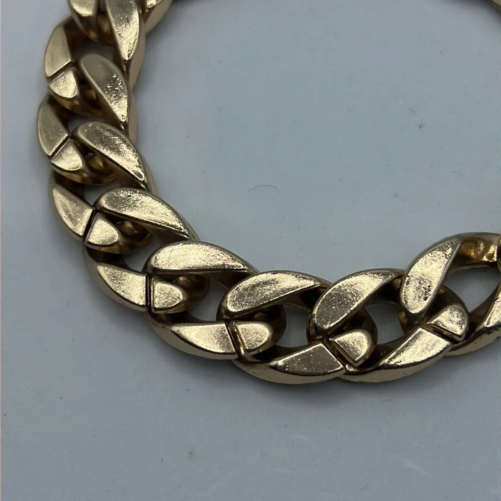 Men Cuban chain bracelet gold with rhinestones